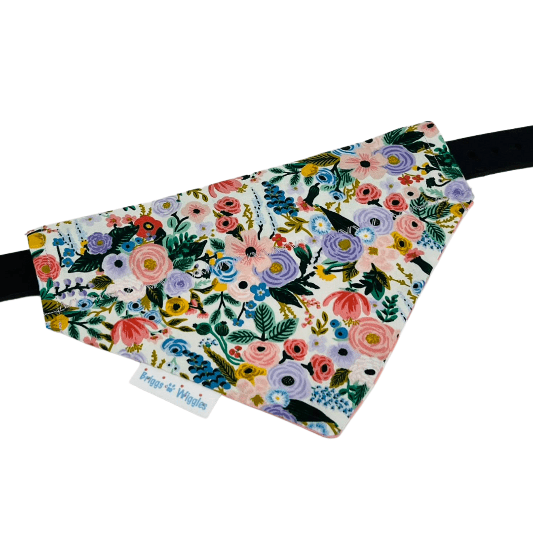 Blossom Beauty Reversible Dog Bandana - Floral & Fabulous! - Briggs 'n' Wiggles