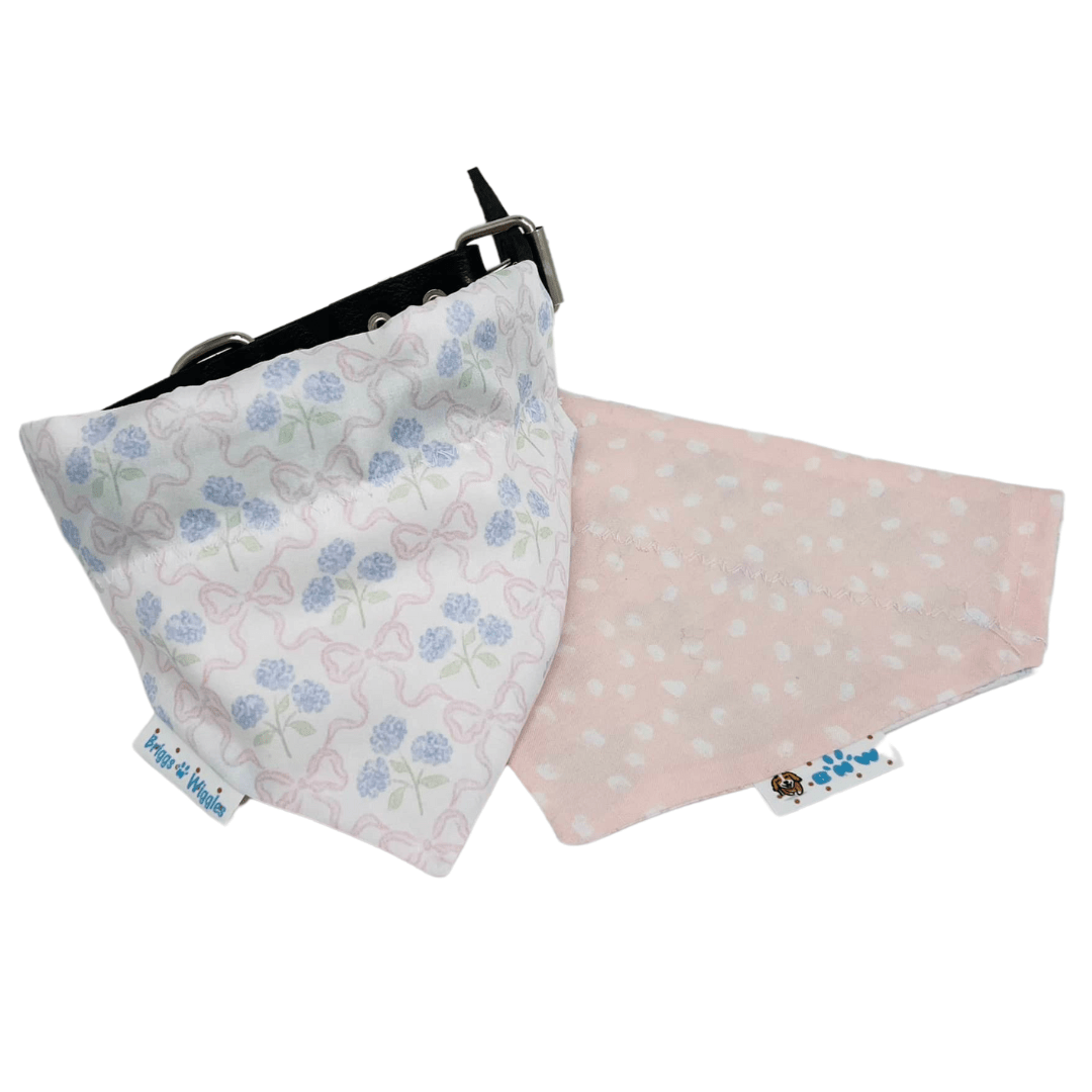 Bluebonnet Bows Reversible Dog Bandana - Southern Charm & Sweet Style! - Briggs 'n' Wiggles