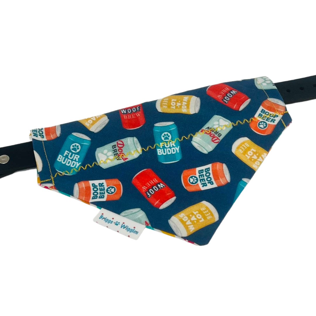 Dog Beer Reversible Dog Bandana - Briggs 'n' Wiggles