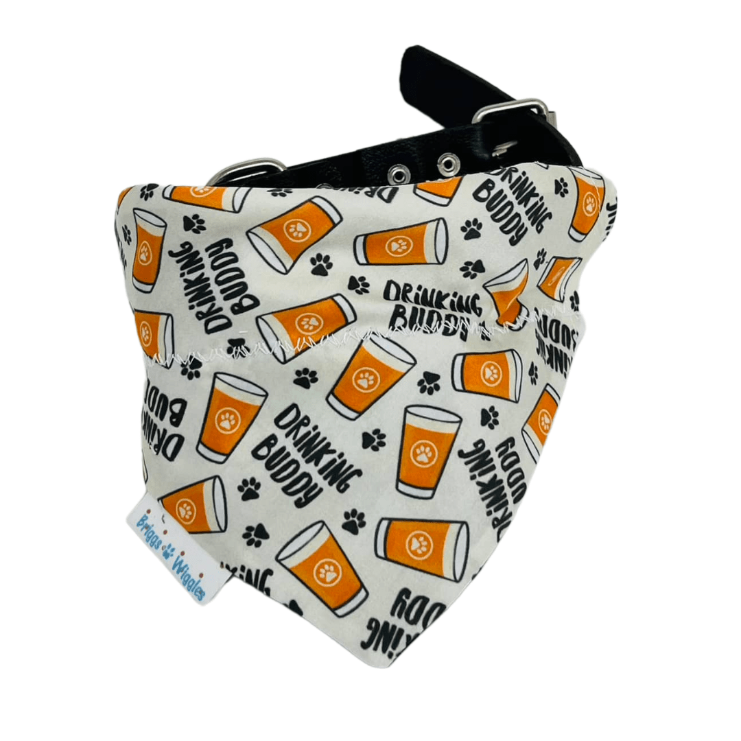 Drinking Buddy Dog Bandana - Cheers to the Good Times! - Briggs 'n' Wiggles