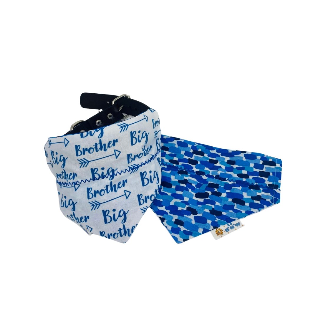 Big Brother Over the Collar Dog Bandana - Briggs 'n' Wiggles