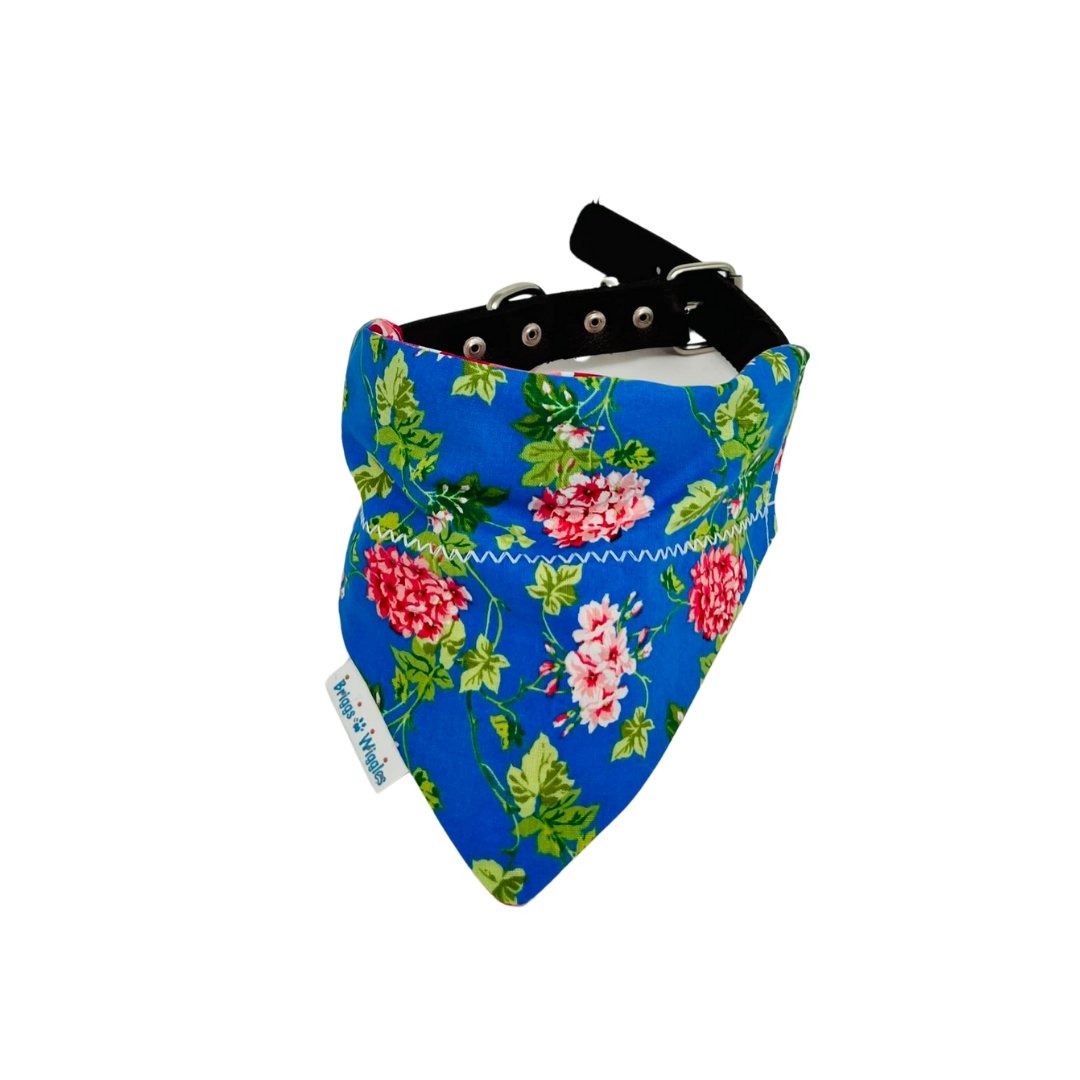 Blue Garden Party Dog Bandana - Briggs 'n' Wiggles