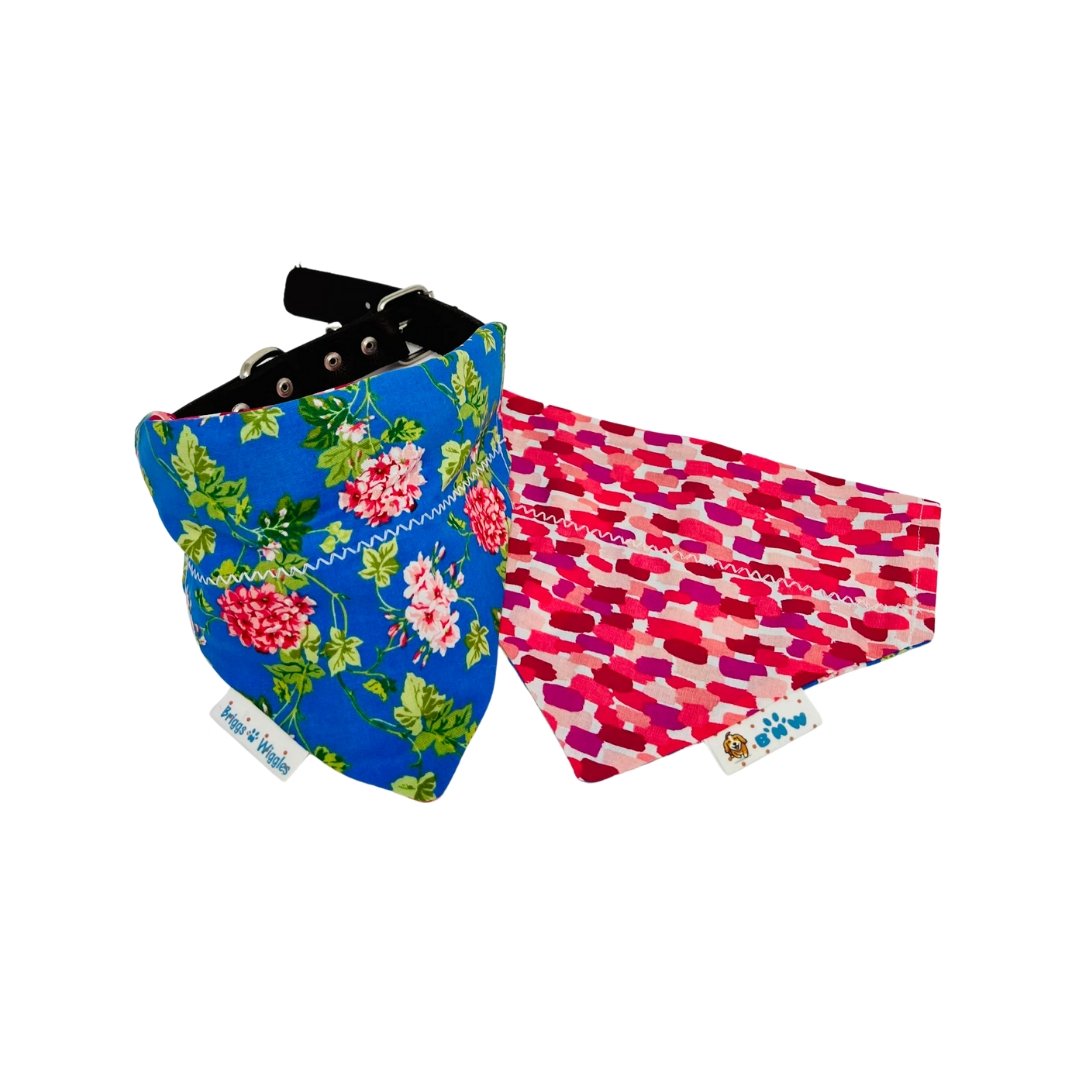 Blue Garden Party Dog Bandana - Briggs 'n' Wiggles