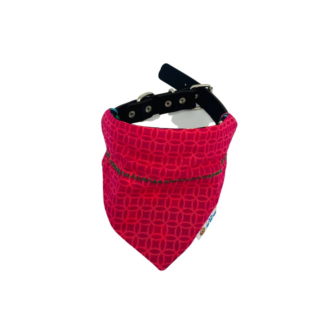 Bright and Cheery Pink Flower Dog Bandana - Briggs 'n' Wiggles