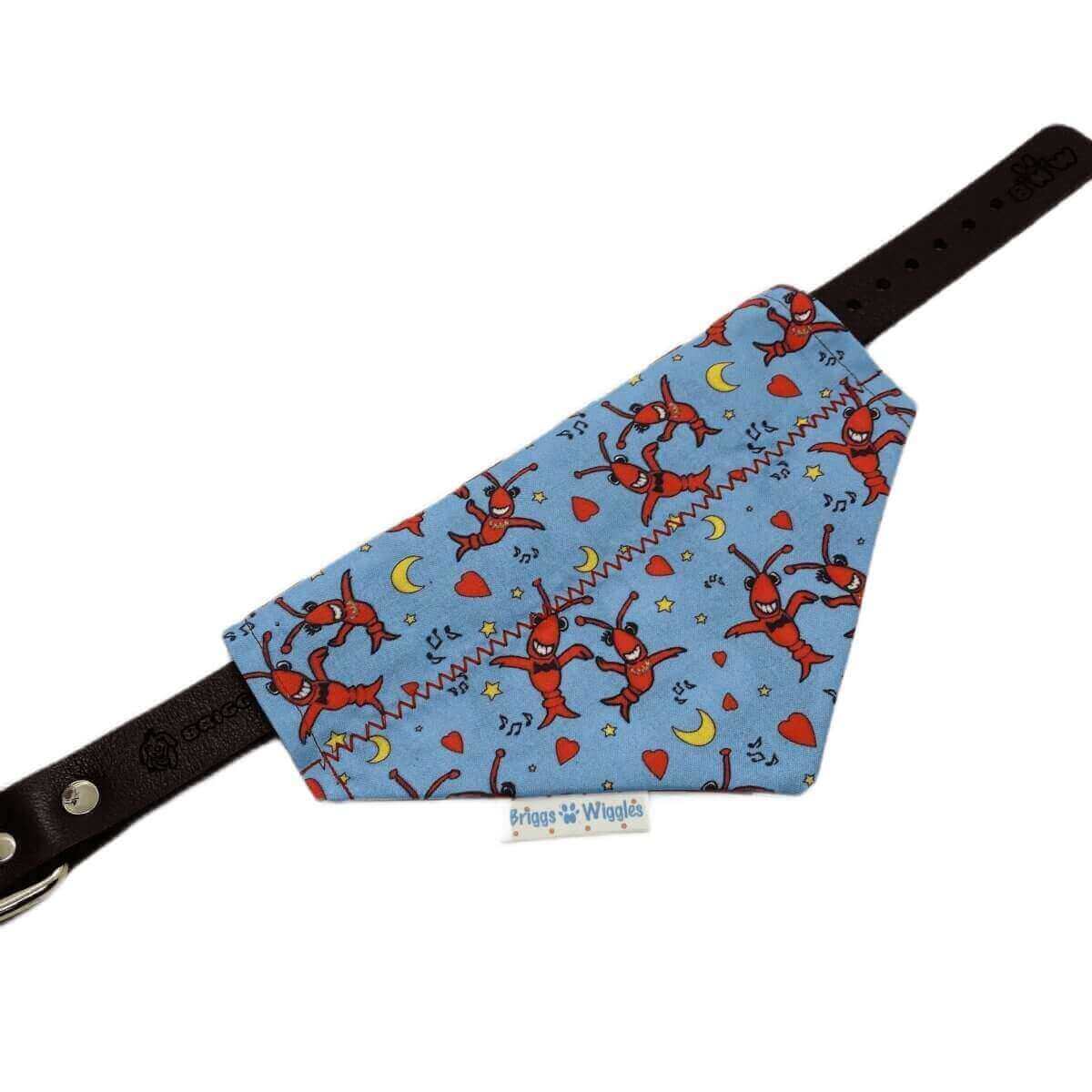 Crawfish Love Blue Dog Bandana - Briggs 'n' Wiggles