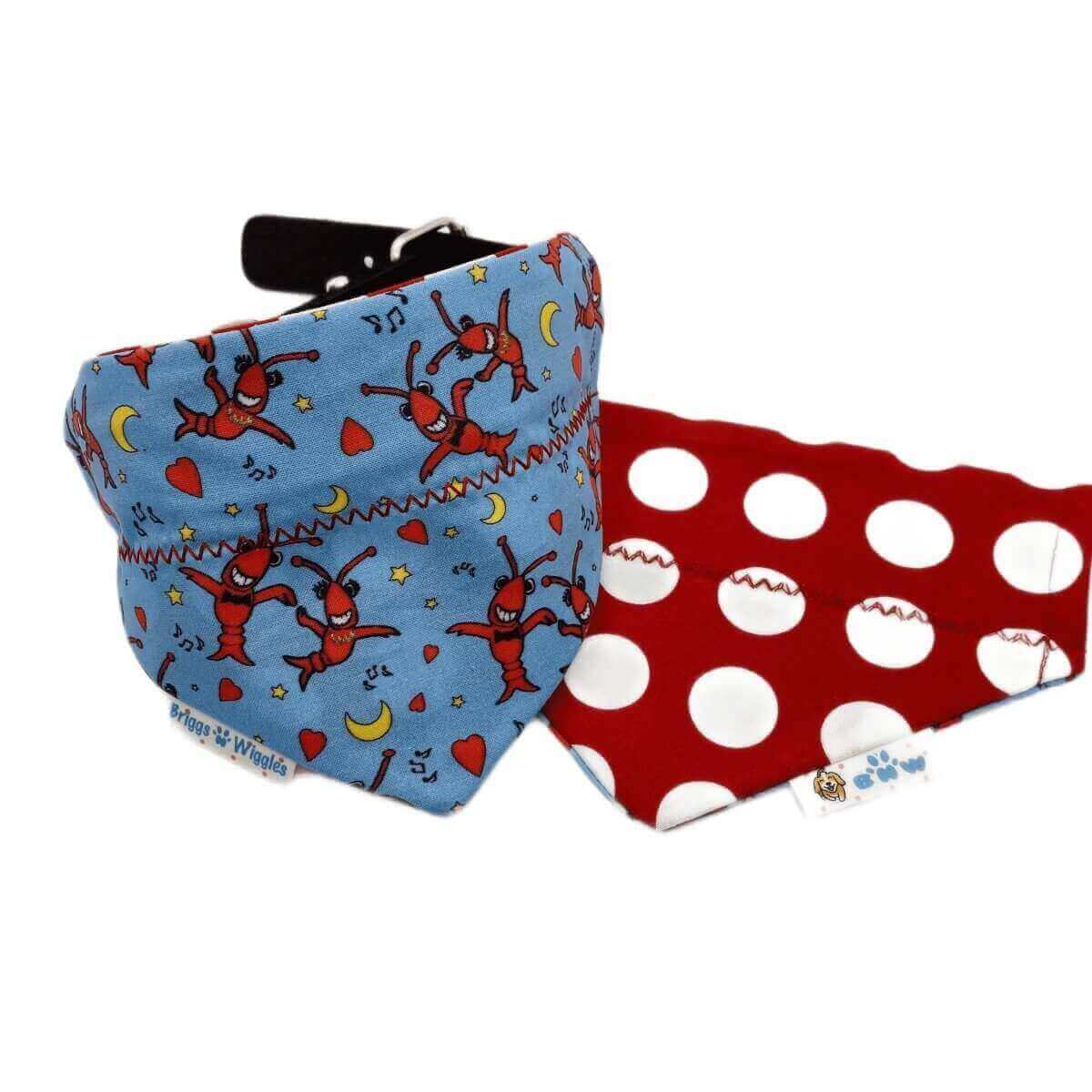 Crawfish Love Blue Dog Bandana - Briggs 'n' Wiggles