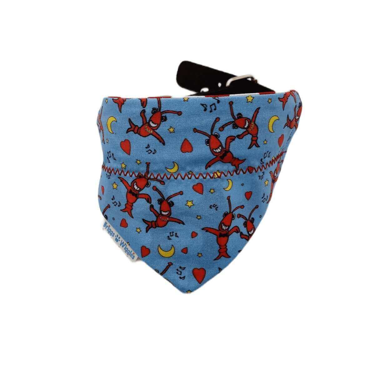 Crawfish Love Blue Dog Bandana - Briggs 'n' Wiggles