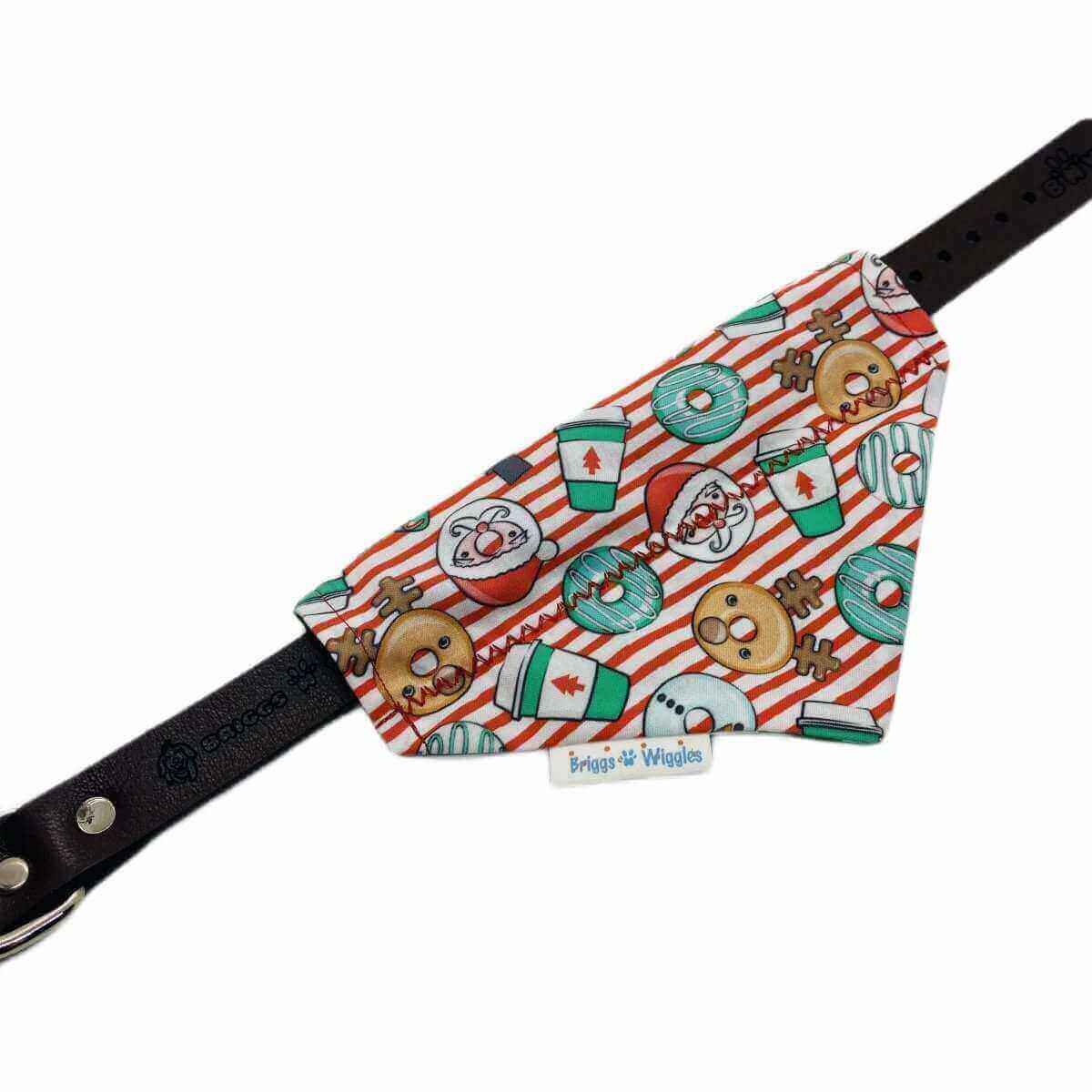 Donuts & Christmas Cheer Dog Bandana - Briggs 'n' Wiggles