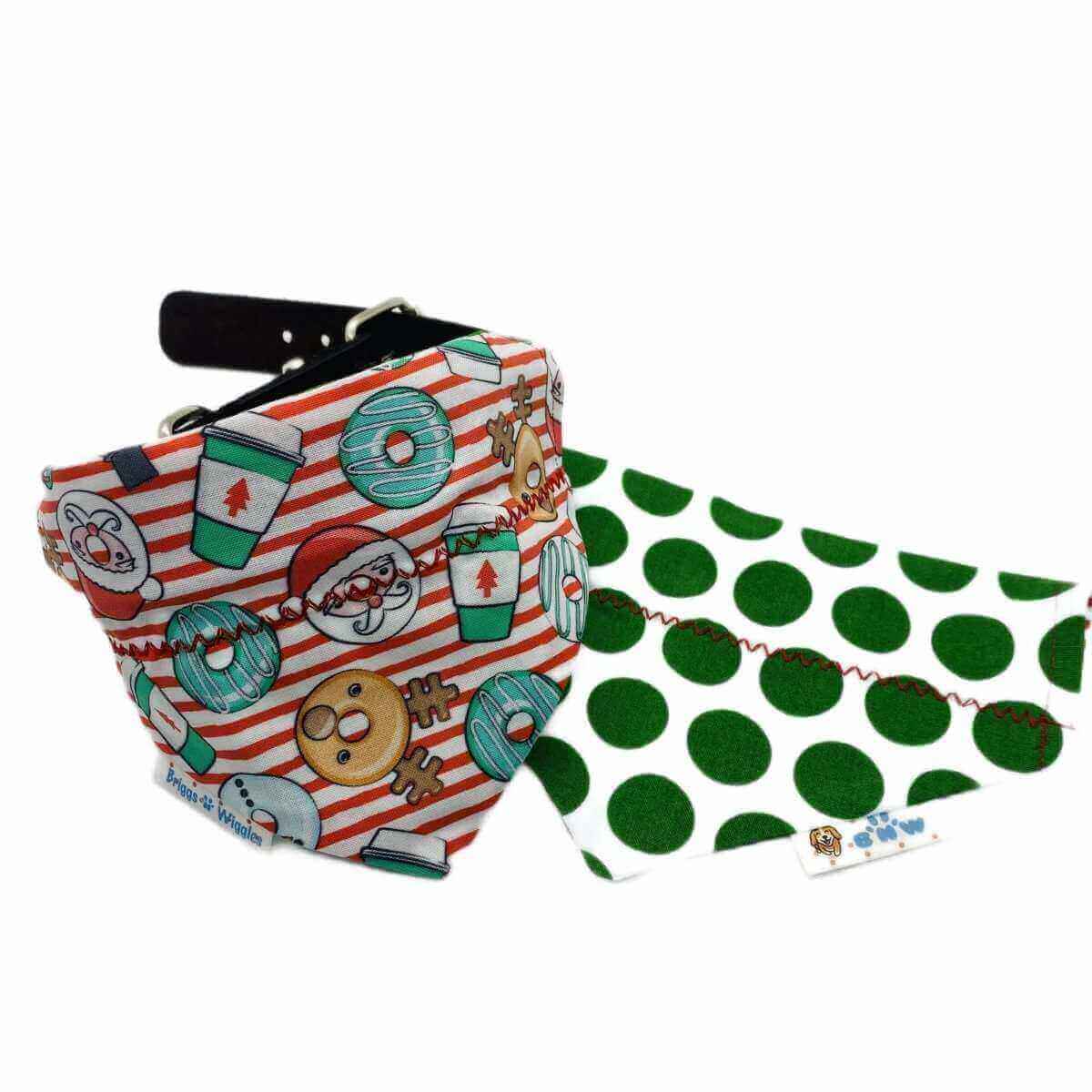 Donuts & Christmas Cheer Dog Bandana - Briggs 'n' Wiggles