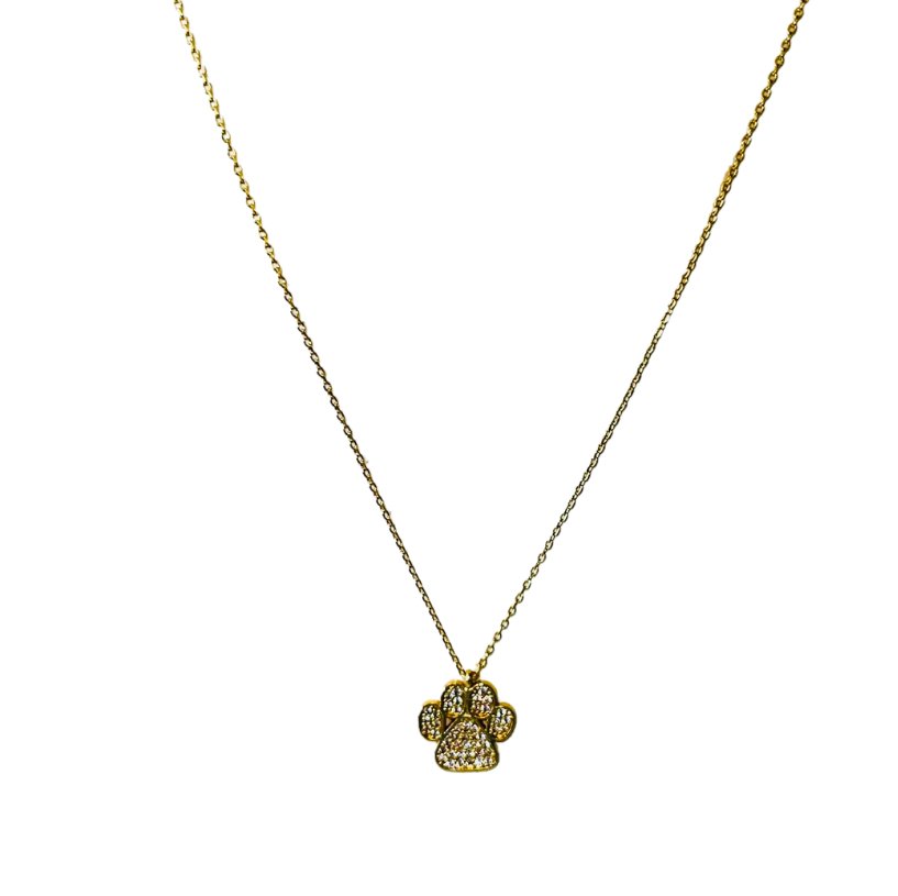 Gold Plated Dog Paw Necklaces - Briggs 'n' Wiggles