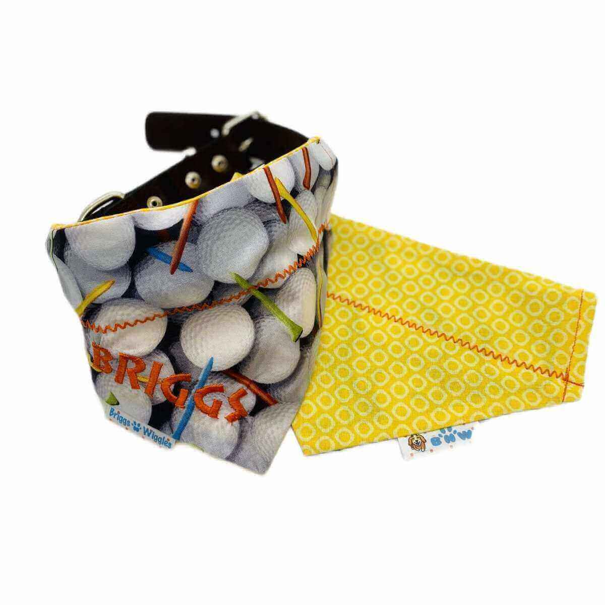 Golf Ball and Tee Dog Bandana - Briggs 'n' Wiggles