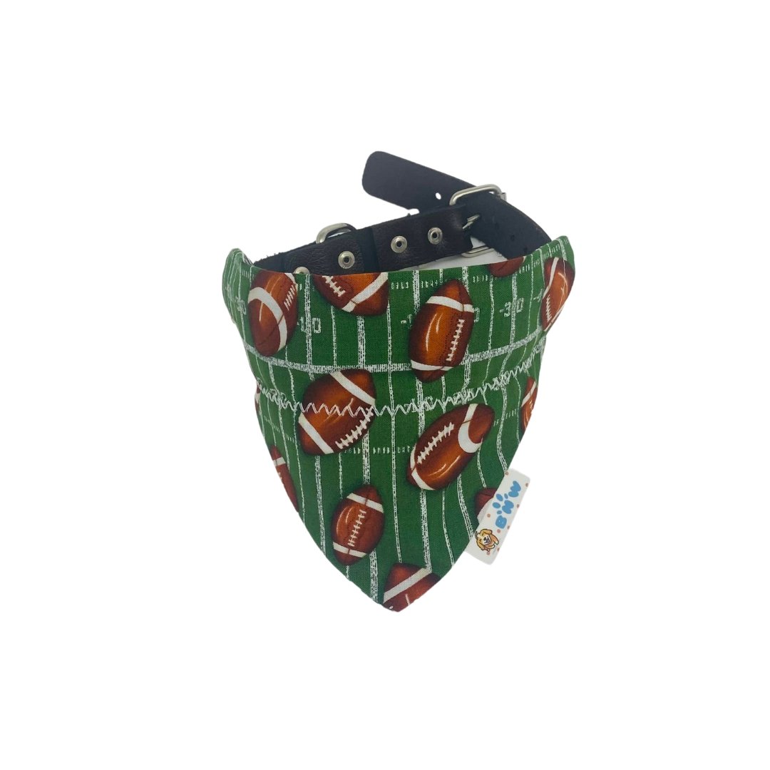 Green Bay Packers Love Football Dog Bandana - Briggs 'n' Wiggles