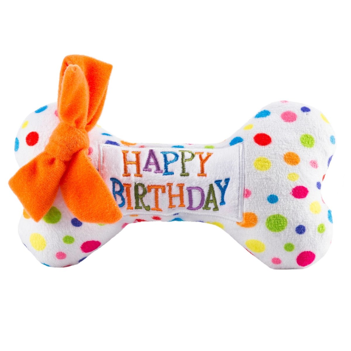 Happy Birthday Bones Squeaker Dog Toy - Briggs 'n' Wiggles