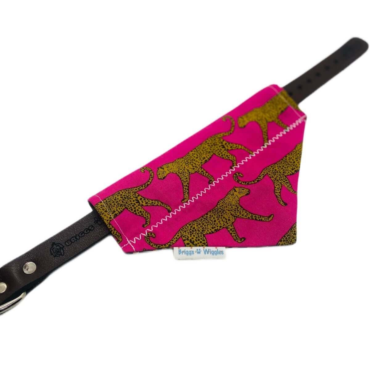 HOT Pink Cheetah and Leopard Dog Bandana - Briggs 'n' Wiggles