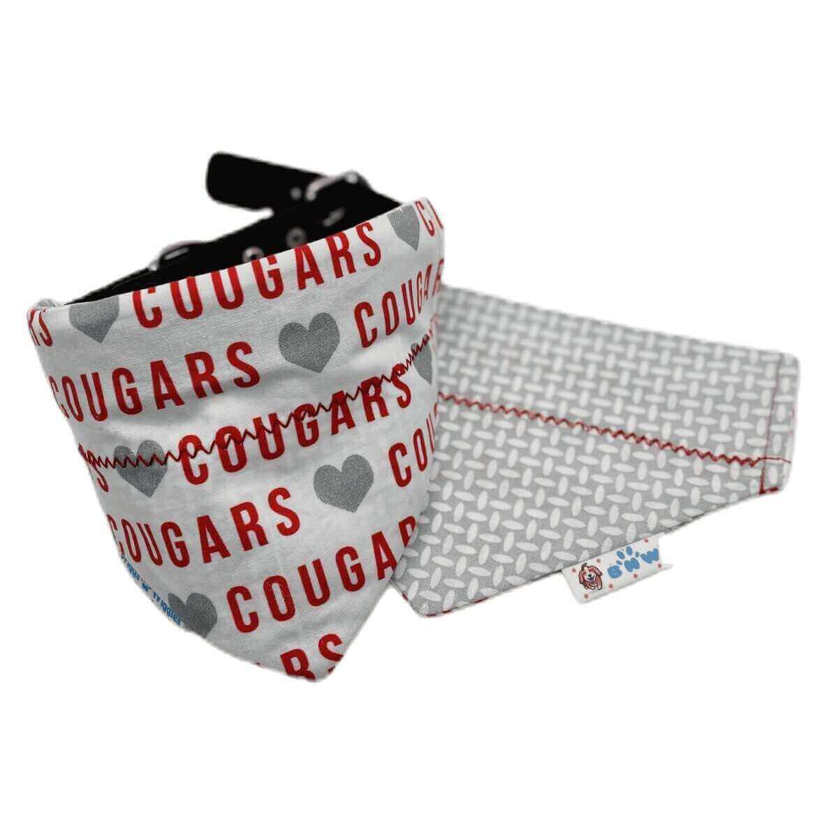 I LOVE Cougars Dog Bandana - Briggs 'n' Wiggles - Briggs 'n' Wiggles