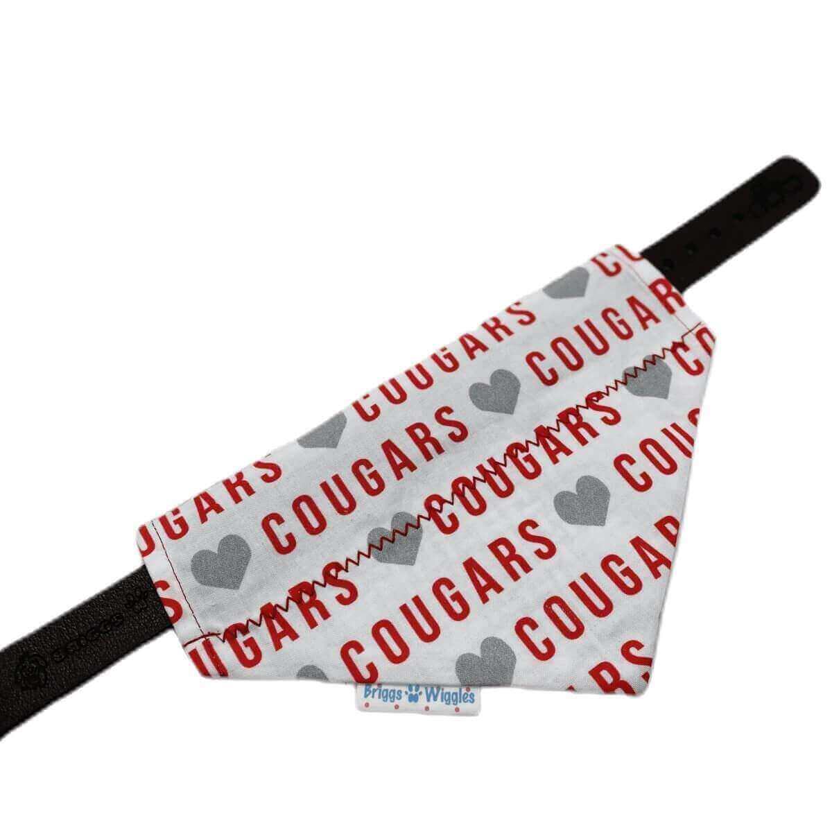 I LOVE Cougars Dog Bandana - Briggs 'n' Wiggles - Briggs 'n' Wiggles