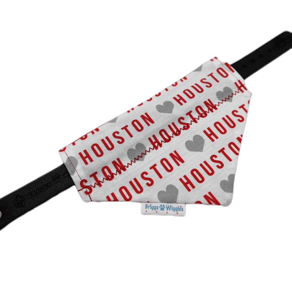 I LOVE Houston Dog Bandana - Briggs 'n' Wiggles - Briggs 'n' Wiggles