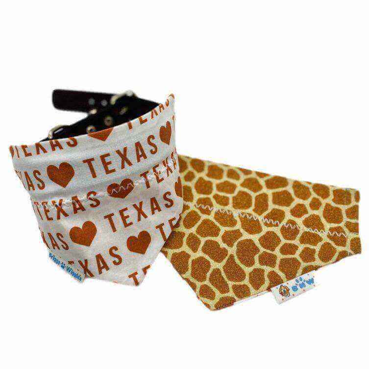 I LOVE Texas Longhorn Dog Bandana - Briggs 'n' Wiggles