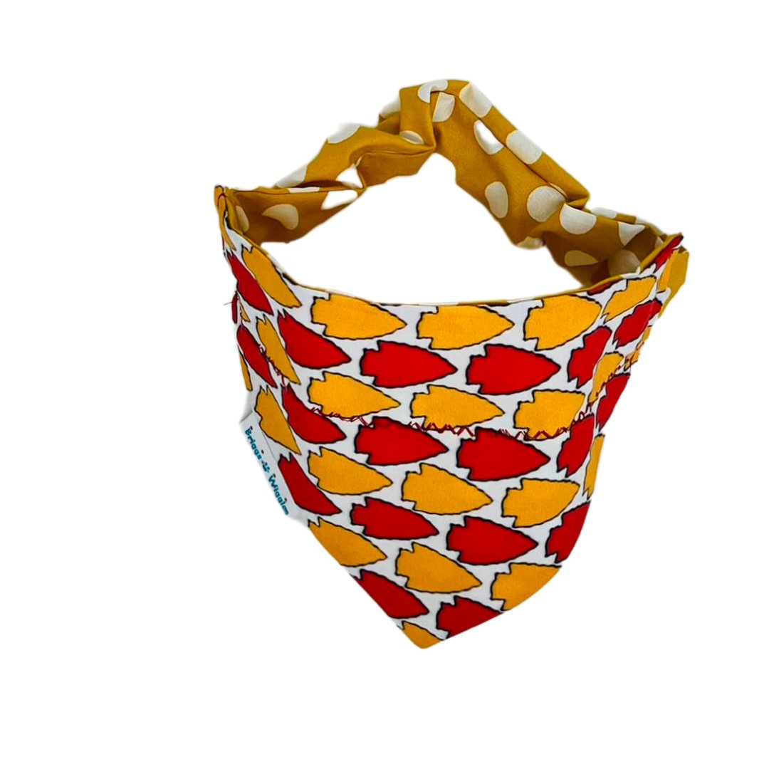 Kansas City Chiefs Football Over the Collar Dog Bandana - Briggs 'n' Wiggles