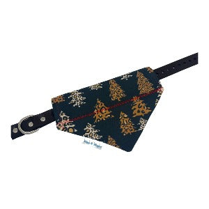Leopard Christmas Tree Dog Bandana - Briggs 'n' Wiggles