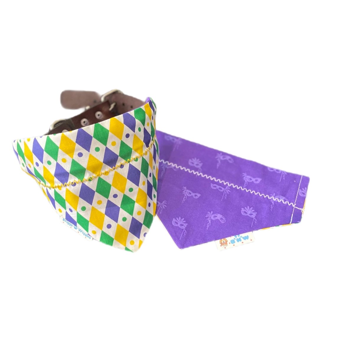 Mardi Gras Diamond Dog Bandana - Briggs 'n' Wiggles