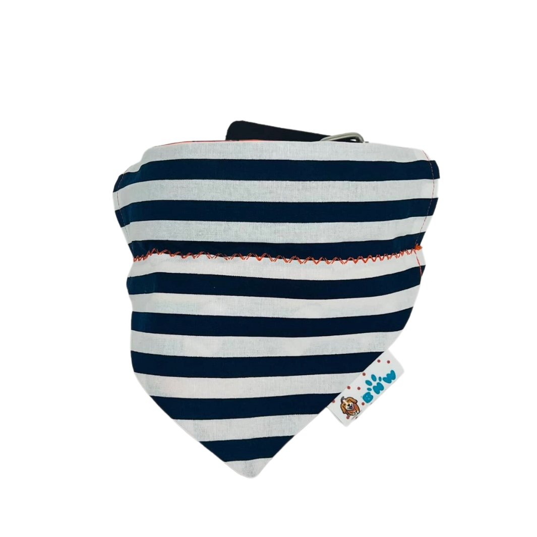Orange and Blue Football Reversible Dog Bandana