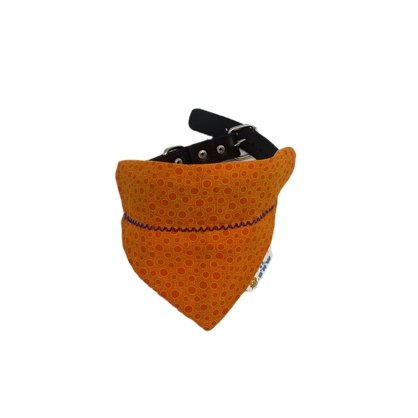 Orange and Blue Plaid Dog Bandana - Briggs 'n' Wiggles