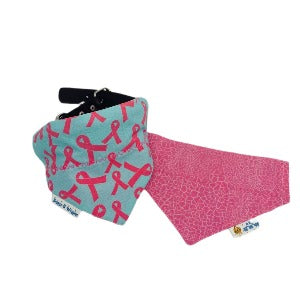 Pink Ribbon Breast Cancer Awareness Dog Bandana - Briggs 'n' Wiggles