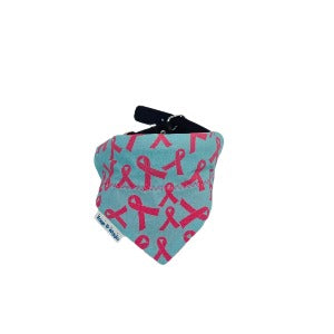 Pink Ribbon Breast Cancer Awareness Dog Bandana - Briggs 'n' Wiggles