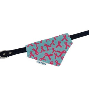 Pink Ribbon Breast Cancer Awareness Dog Bandana - Briggs 'n' Wiggles