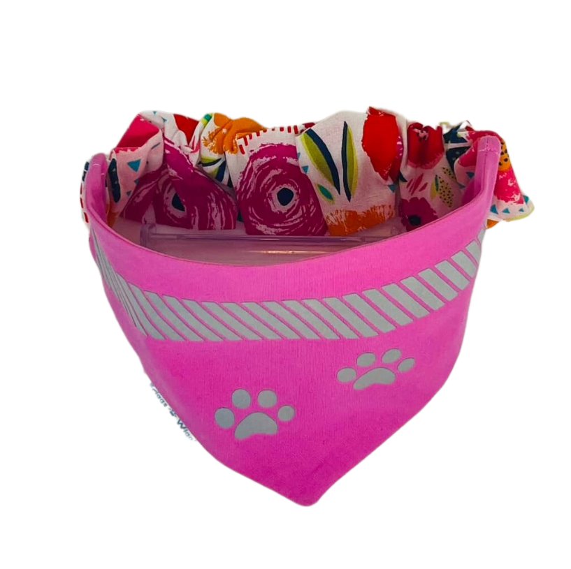 Pink Safety Reflective Dog Bandana - Briggs 'n' Wiggles