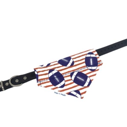 Purple and Orange Plaid Football Over the Collar Dog Bandana - Briggs 'n' Wiggles
