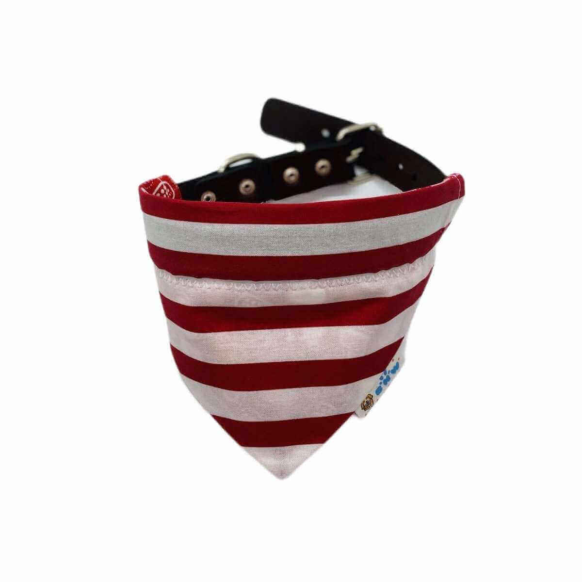 Red Glitter Hearts Dog Bandana - Valentines Pet Scarf - Briggs 'n' Wiggles