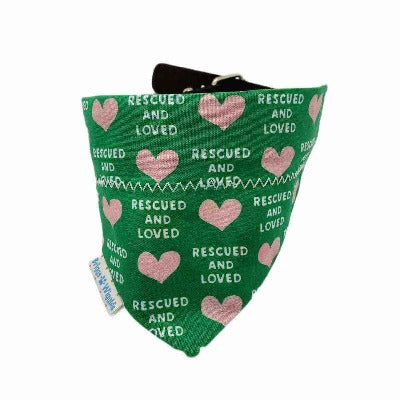 Rescued and Loved Dog Bandana - Briggs 'n' Wiggles