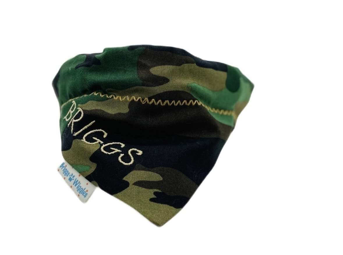Stylish Camouflage Dog Bandana - Briggs 'n' Wiggles
