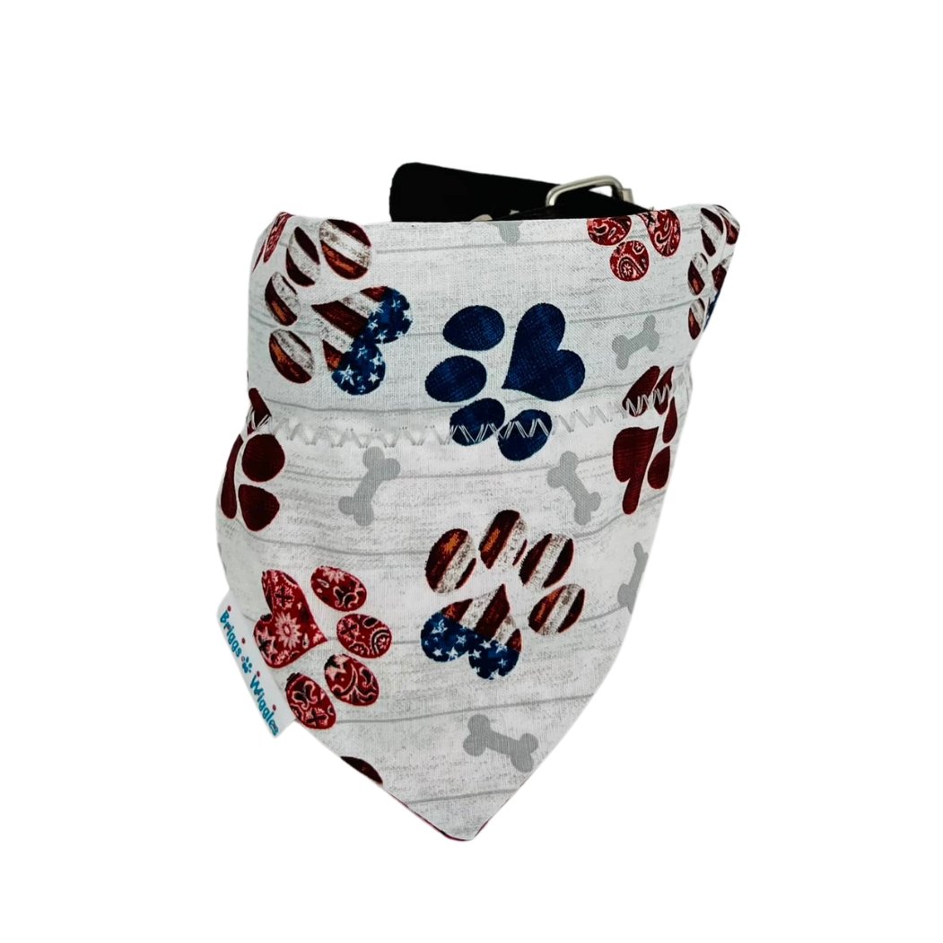 The USA Paw and Paisley Dog Bandana - Briggs 'n' Wiggles