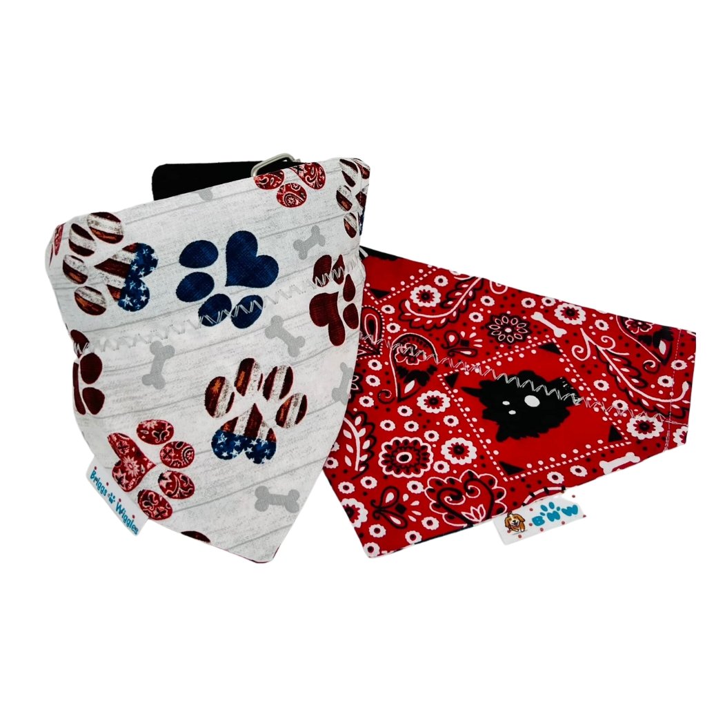 The USA Paw and Paisley Dog Bandana - Briggs 'n' Wiggles