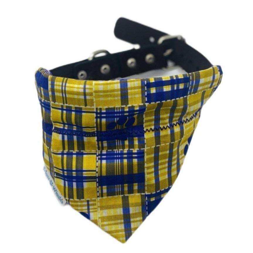 Tiger Plaid Paw Prints Dog Bandana - Briggs 'n' Wiggles
