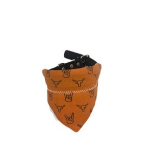 UT Longhorn Hook'em Over the Collar Dog Bandana - Briggs 'n' Wiggles