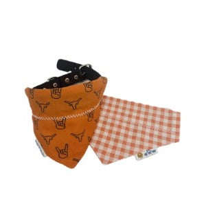 UT Longhorn Hook'em Over the Collar Dog Bandana - Briggs 'n' Wiggles