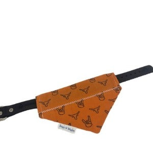 UT Longhorn Hook'em Over the Collar Dog Bandana - Briggs 'n' Wiggles