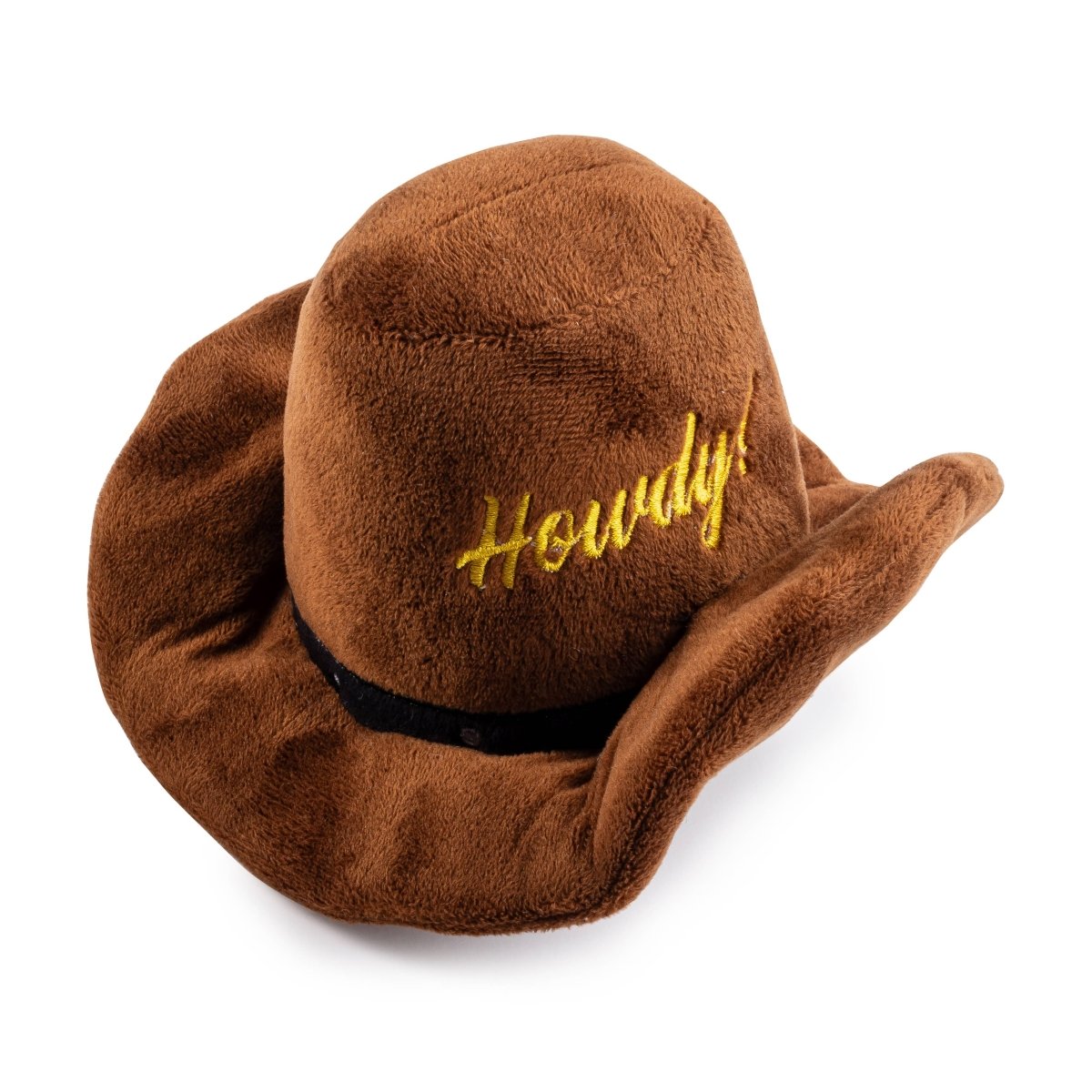 Brown Cowboy Hat Squeaky Dog Toy - Briggs 'n' Wiggles