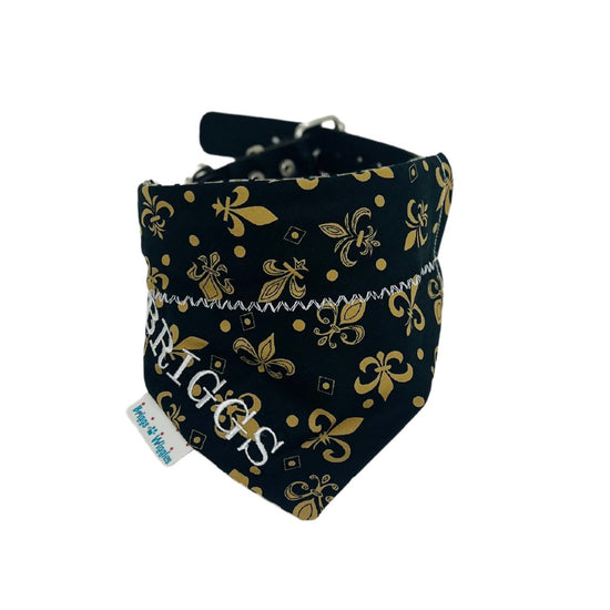 Classic New Orleans Fleur de Lis Dog Bandana - Briggs 'n' Wiggles