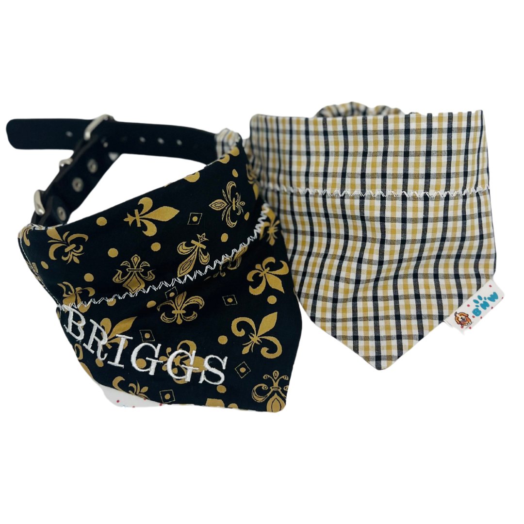 Classic New Orleans Fleur de Lis Dog Bandana - Briggs 'n' Wiggles