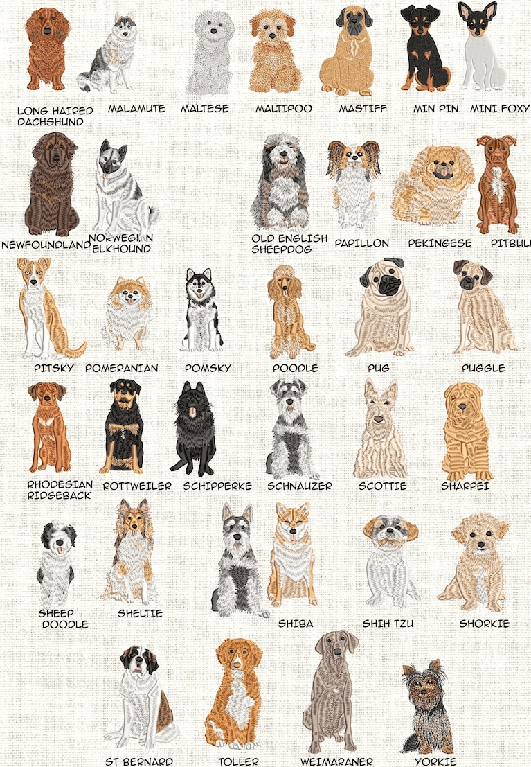 Custom Dog Portrait Tea Towel | Personalized - Briggs 'n' Wiggles
