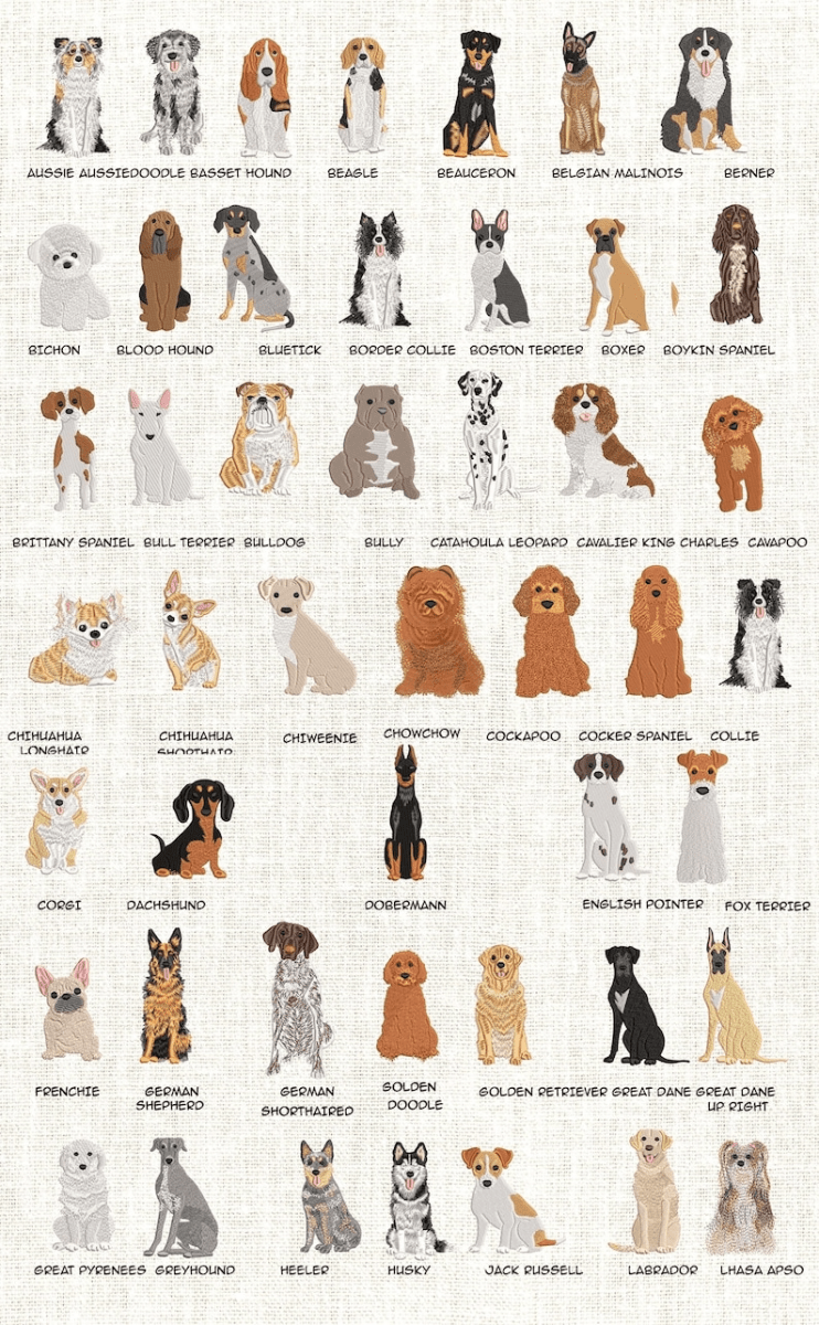 Custom Dog Portrait Tea Towel | Personalized - Briggs 'n' Wiggles