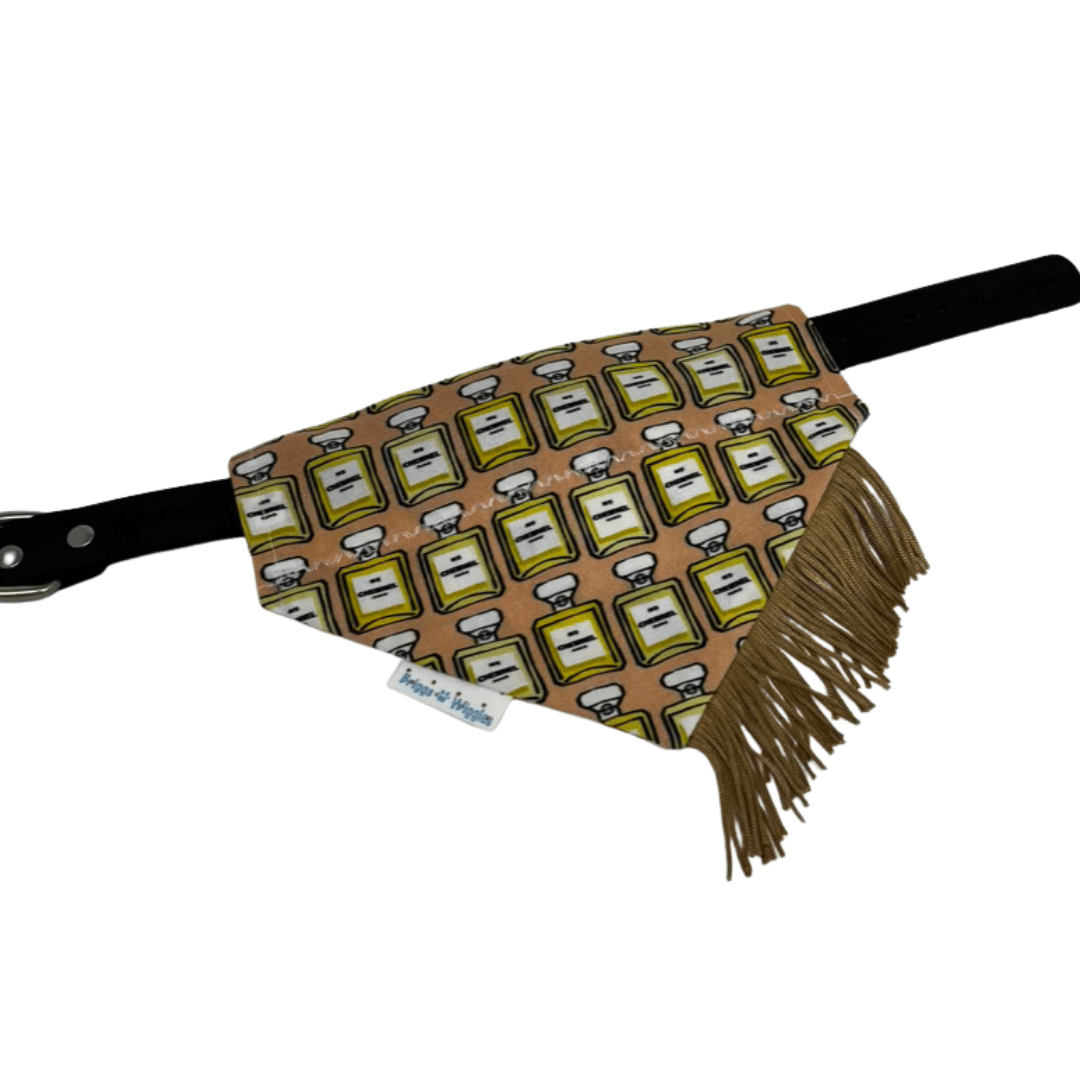Doggo Chewnel No. 5 Luxe Fringe Reversible Dog Bandana - Briggs 'n' Wiggles