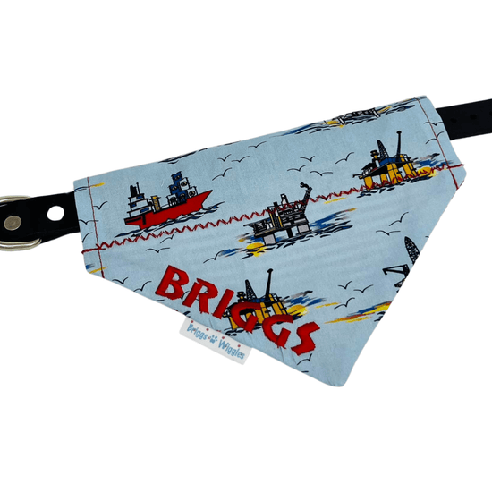 Drill Baby Drill Reversible Dog Bandana - Briggs 'n' Wiggles