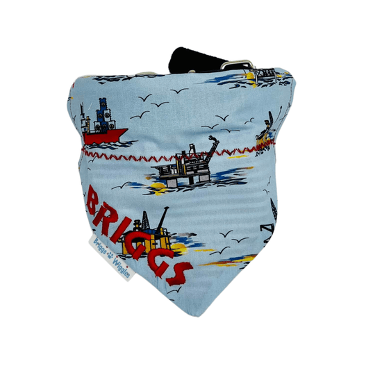 Drill Baby Drill Reversible Dog Bandana - Briggs 'n' Wiggles