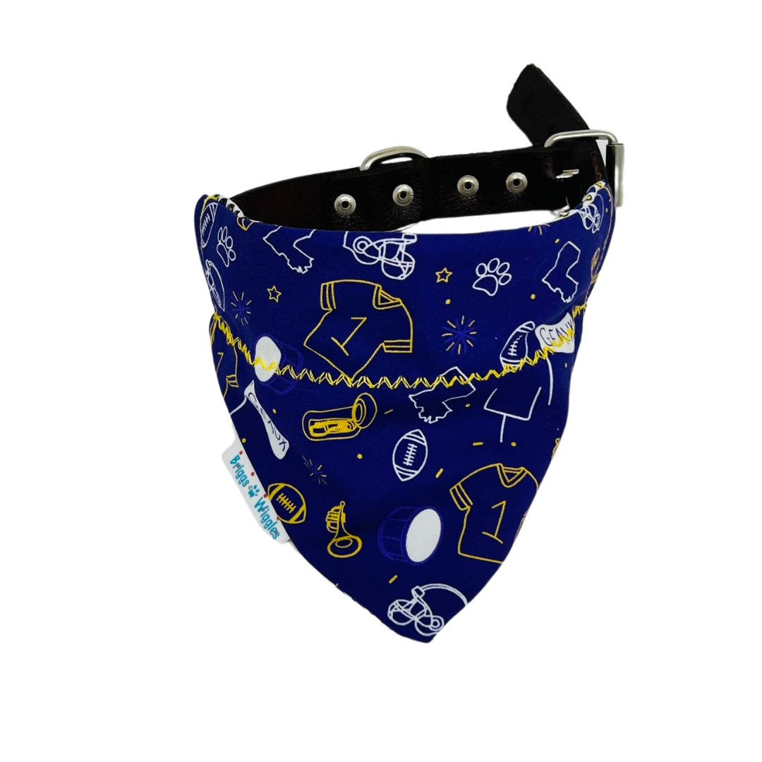 Geaux Tigers Football Over the Collar Dog Bandana - Briggs 'n' Wiggles